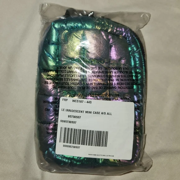 Limited Edition Nebula Blue Iridescent Quilted Case Bag Free People FP Movement - Picture 8 of 11